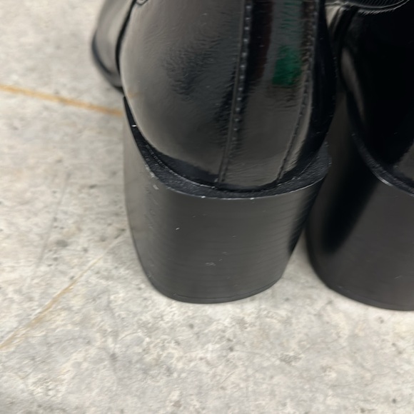 BNWT Zara black patent block heel pull on boots Sz 41 - Picture 5 of 6